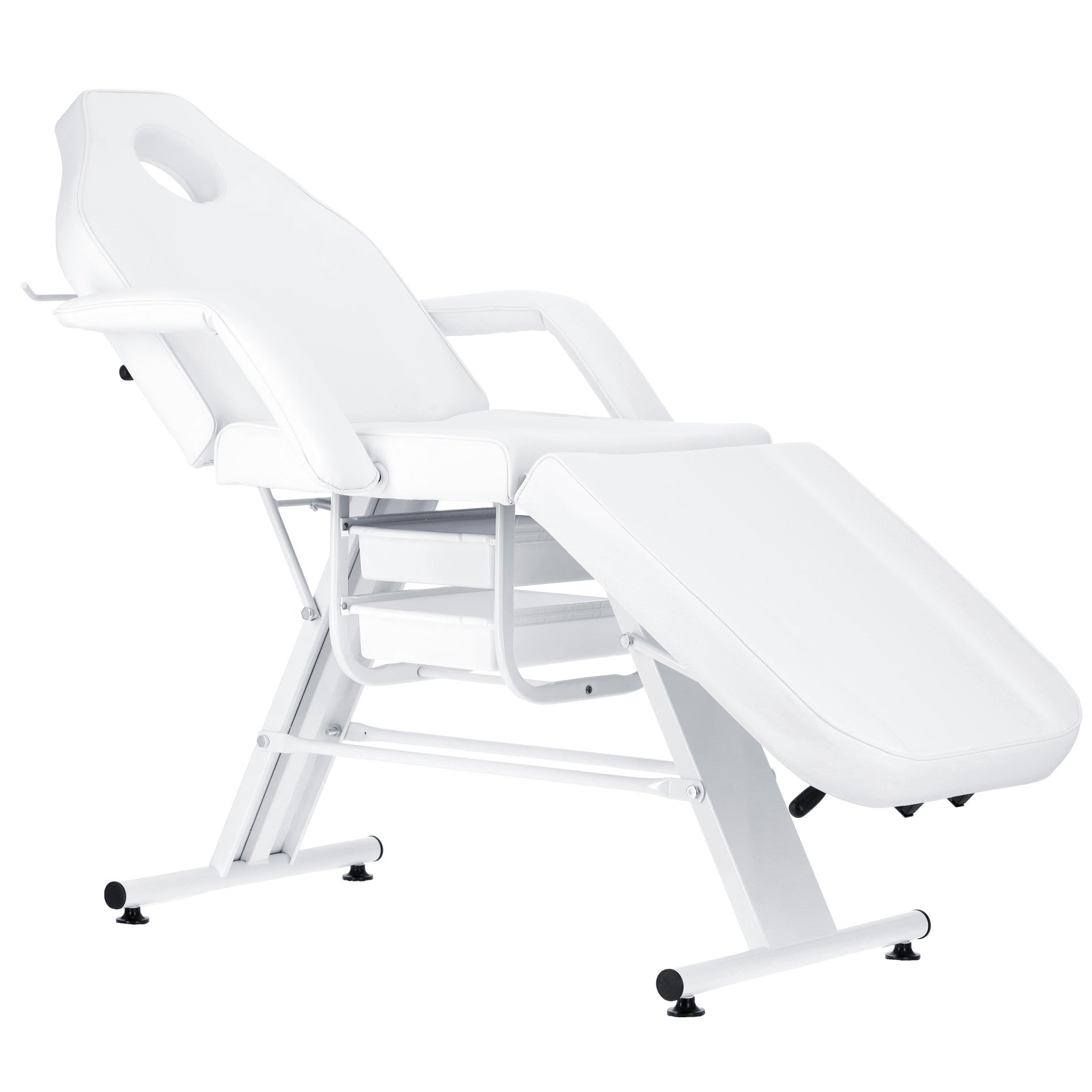 Mechaninis kosmetologinis gultas su kuvetėmis – Verano, 72 cm, baltas