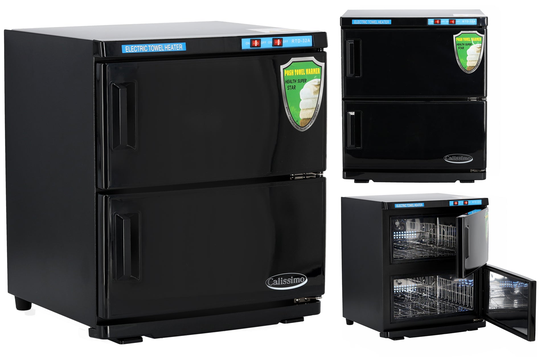 Rankšluosčių šildytuvas su UV sterilizacija 32 l, 400 W - juodas