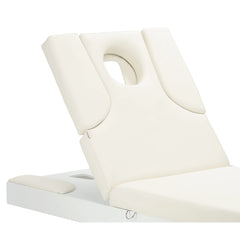 Elektrinis masažo stalas / kosmetologinis gultas su šildymu ir LED apšvietimu F245 – baltas