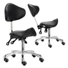 Kosmetologinė kėdė su atlošu - balnas Premium-3 XT (juoda)