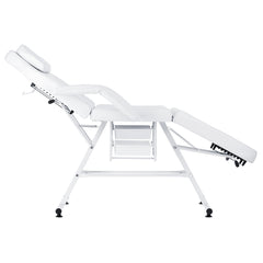 Mechaninis kosmetologinis gultas su kuvetėmis – Verano, 72 cm, baltas