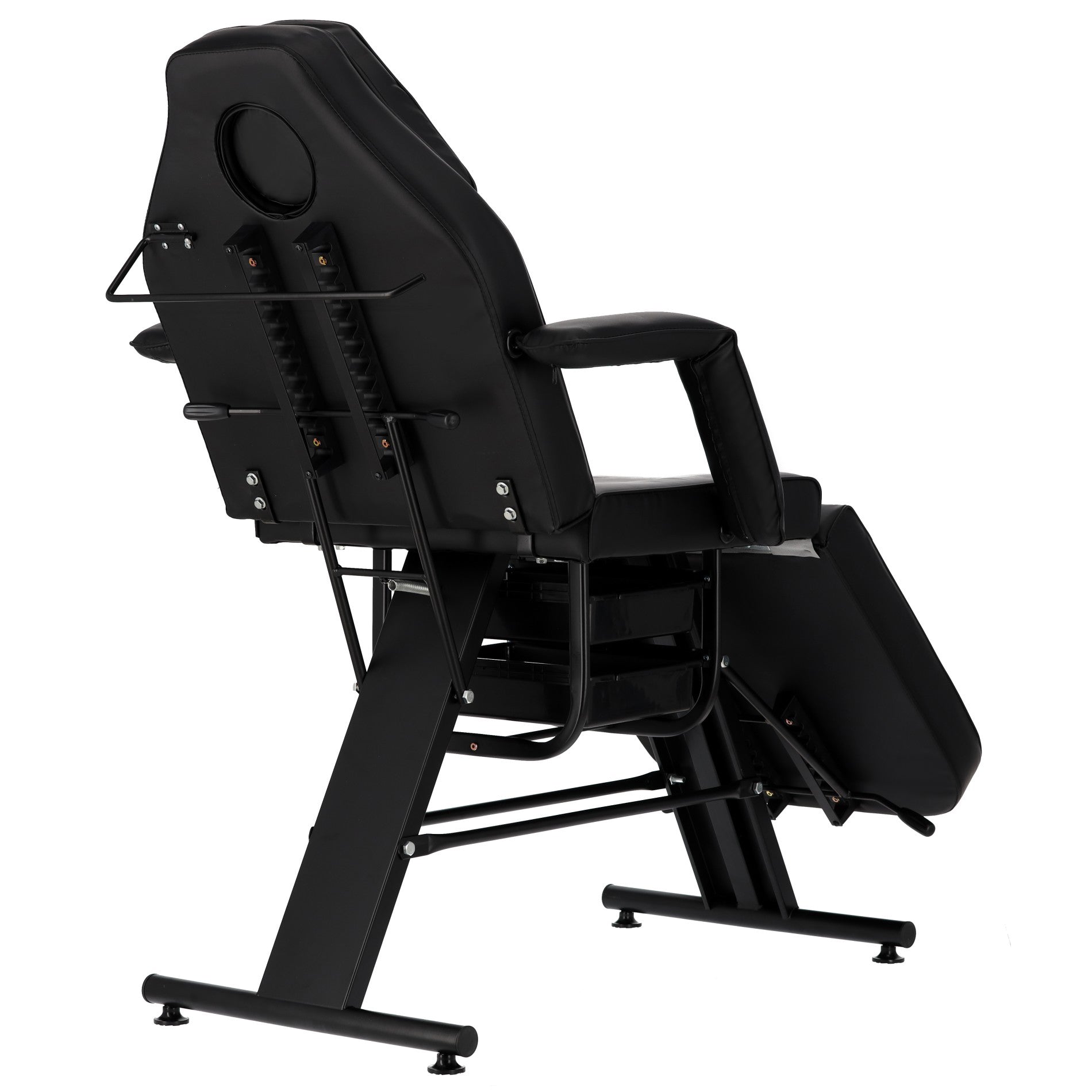 Mechaninis kosmetologinis gultas su kuvetėmis – Verano, 72 cm, juodas