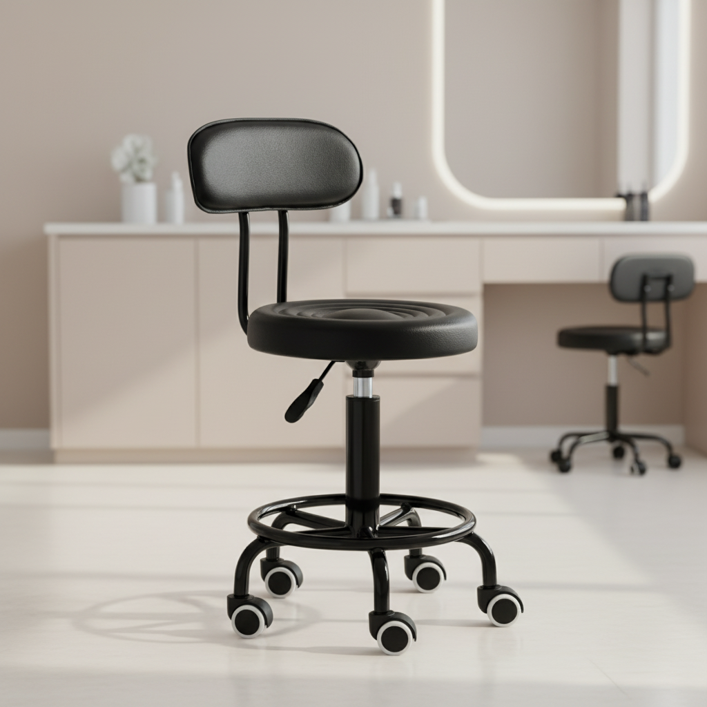 Meistro kėdutė Round PRO – juoda