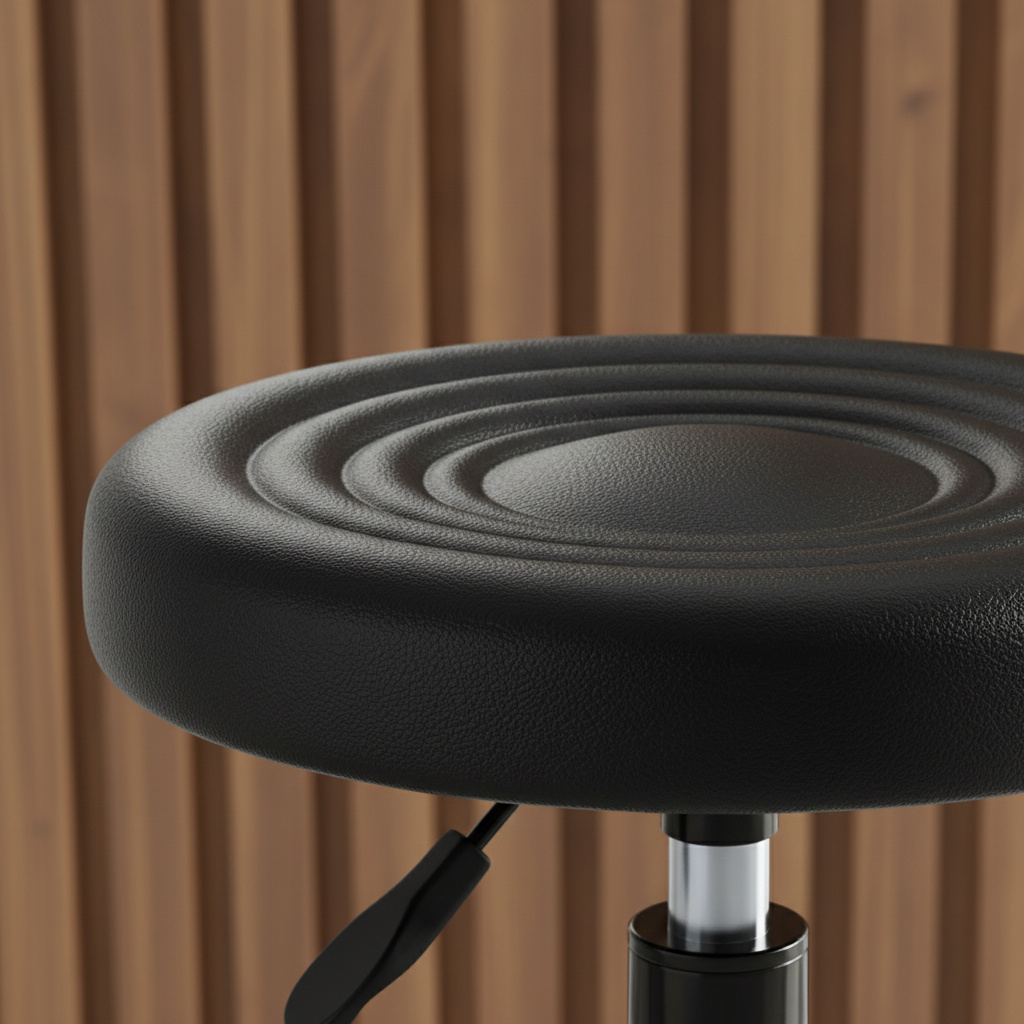 Meistro kėdutė Round PRO – juoda