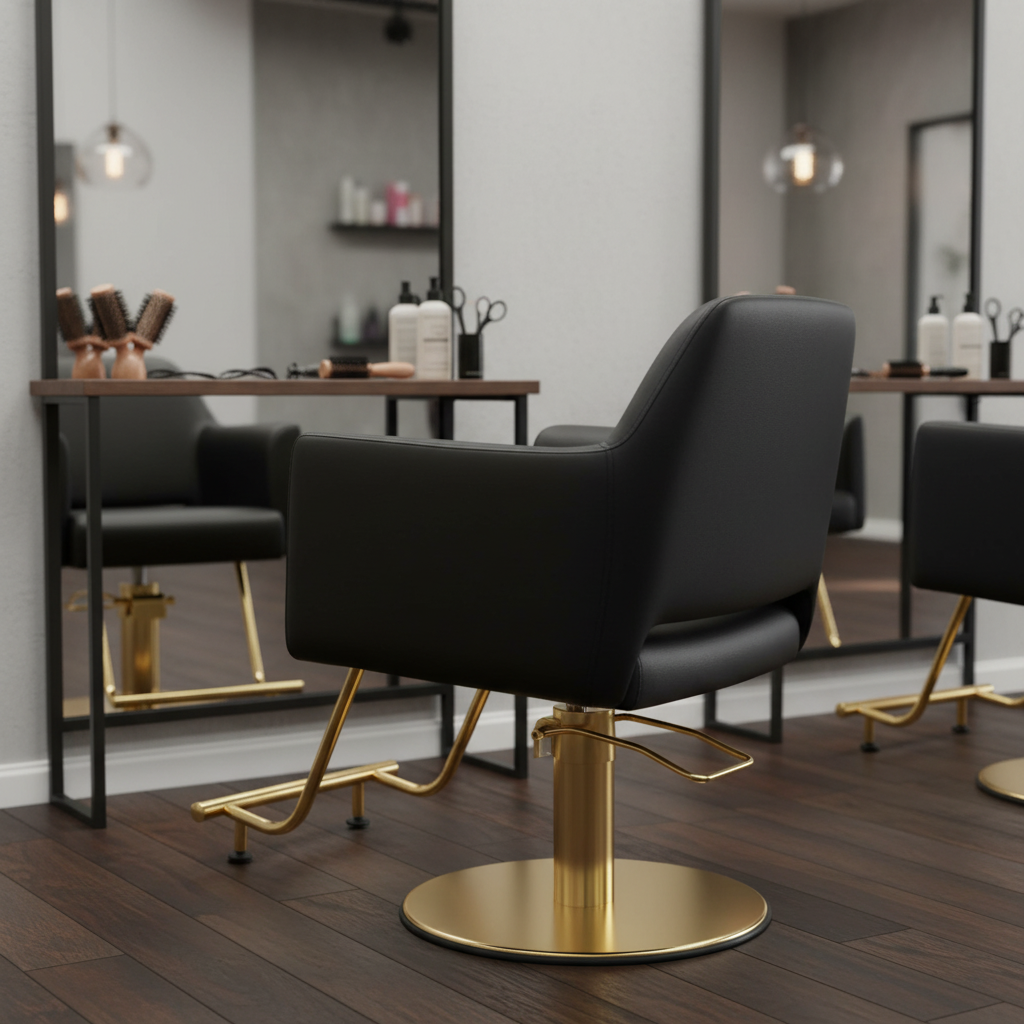 Kirpyklos kėdė Nilos, juoda