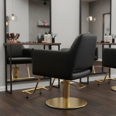 Kirpyklos kėdė Nilos, juoda