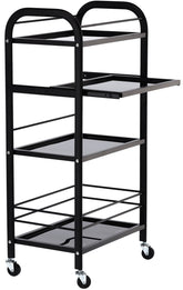 Kosmetologinis staliukas Calissimo 1018B, ištraukiama lentyna (juodas)