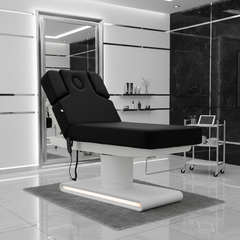 Profesionalus masažo stalas Mara, 3 elektriniai varikliai, juodas