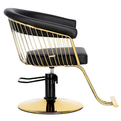 Kirpyklos kėdė Zoe GOLD, juoda su aukso sp. apdaila