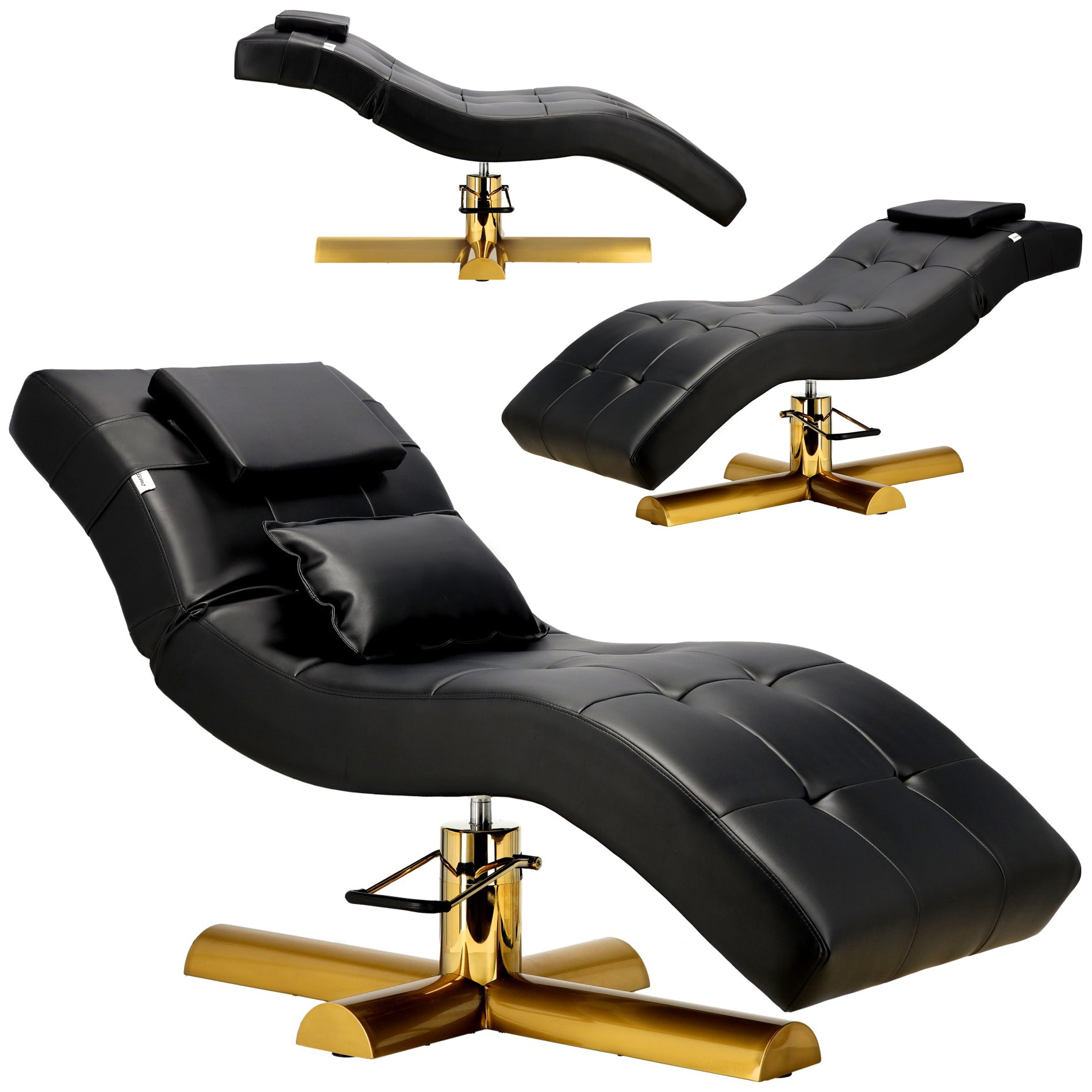 Hidraulinė daugiafunkcinė kosmetologinė lova AMALFI, pasukama, juoda