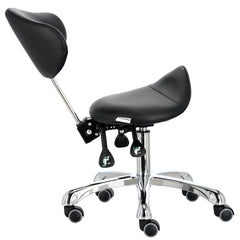 Kosmetologinė kėdė su atlošu - balnas Premium-3 XT (juoda)