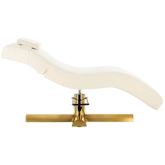 Hidraulinė daugiafunkcinė kosmetologinė lova AMALFI, pasukama, aksominė balta