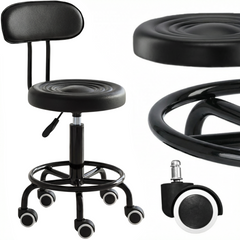 Meistro kėdutė Round PRO – juoda