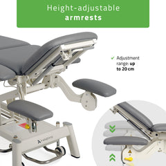 Elektrinis masažo ir kineziterapijos stalas PROXIMA X7 Touch Core – pilka spalva