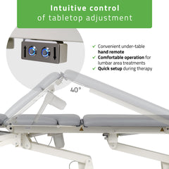Elektrinis masažo ir kineziterapijos stalas PROXIMA X7 Touch Core – pilka spalva