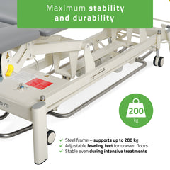 Elektrinis masažo ir kineziterapijos stalas PROXIMA X7 Touch Core – pilka spalva