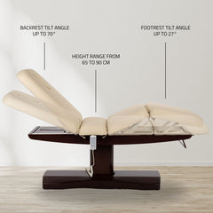 Stacionarus masažo stalas Libra 4 HEAT So Skin – smėlio spalvos, su šildomu paviršiumi