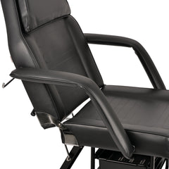 ARIA NERO beauty chair with trays, black