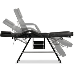 ARIA NERO beauty chair with trays, black