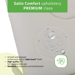 Camilla ERGO 2 elektrinis masažo ir procedūrų stalas su šildymu, Satin Comfort K722, pilkas