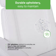 Tavia elektrinis kosmetologinis krėslas Satin Comfort K701, baltas