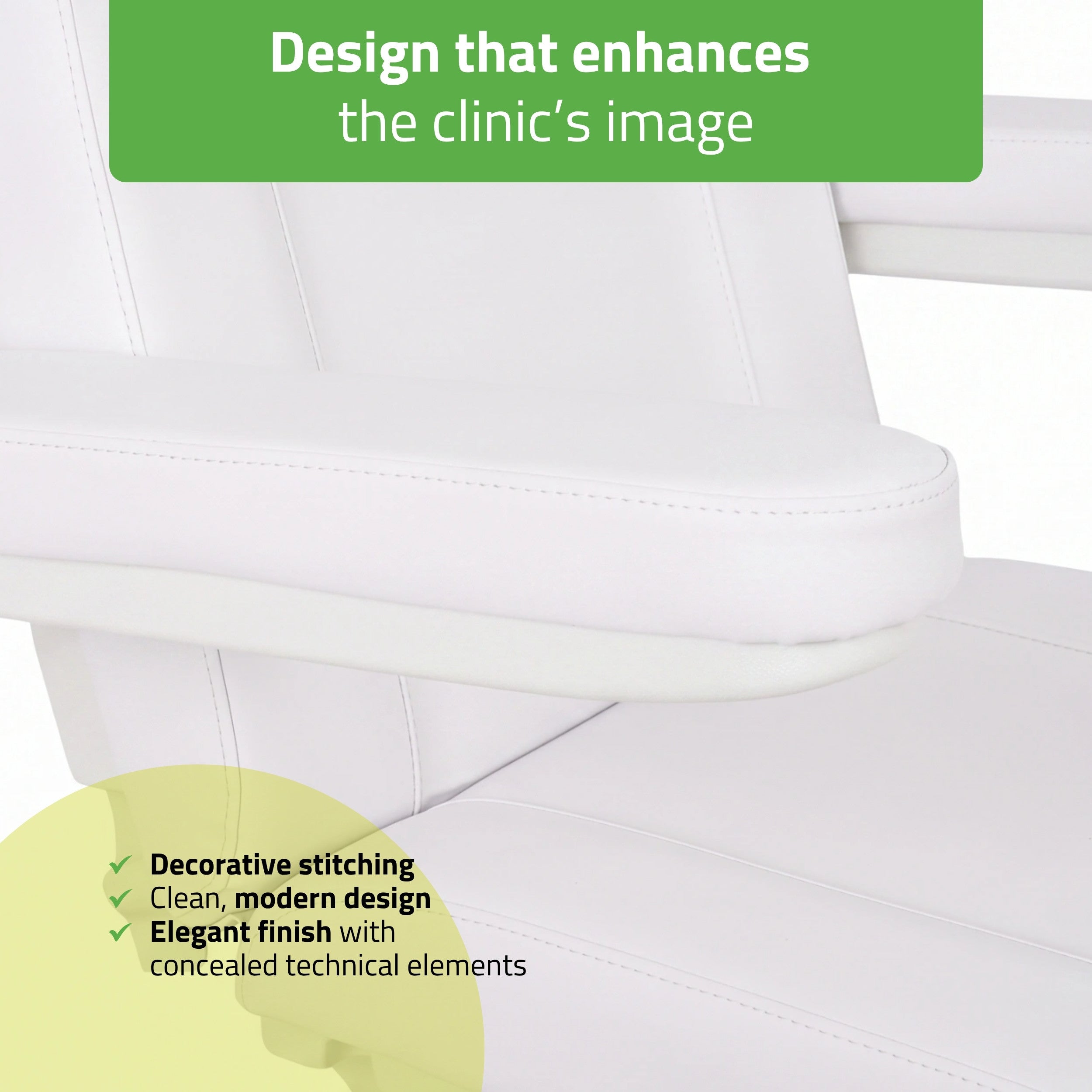 Tavia elektrinis kosmetologinis krėslas Satin Comfort K701, baltas