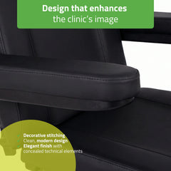 Tavia elektrinis kosmetologinis krėslas Satin Comfort K715, juodas