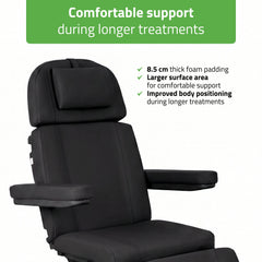 Tavia elektrinis kosmetologinis krėslas Satin Comfort K715, juodas
