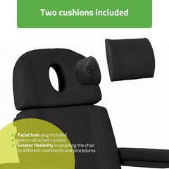 Tavia elektrinis kosmetologinis krėslas Satin Comfort K715, juodas