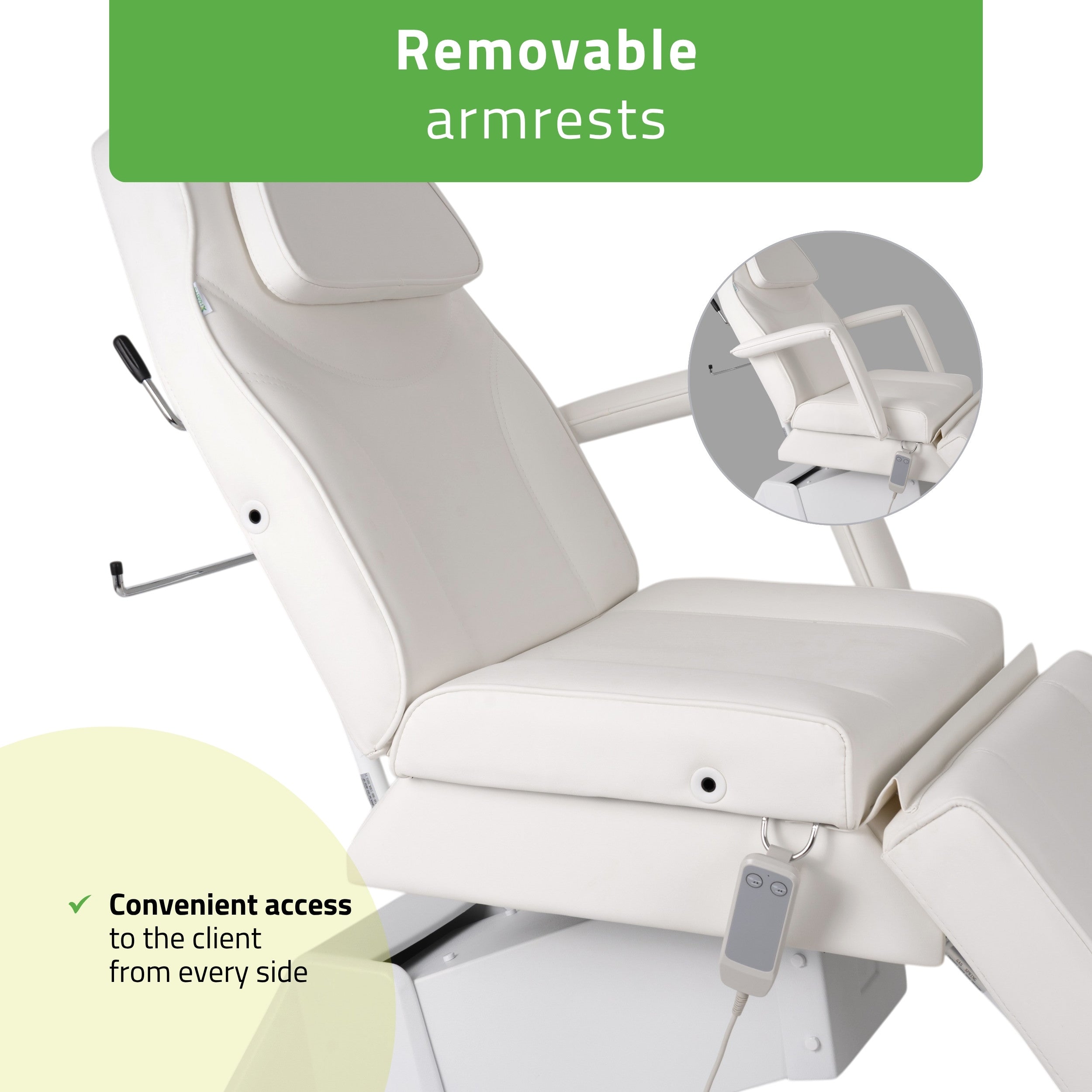 Elektrinis kosmetologinis gultas – Habys Laris Touch Core K301, baltas