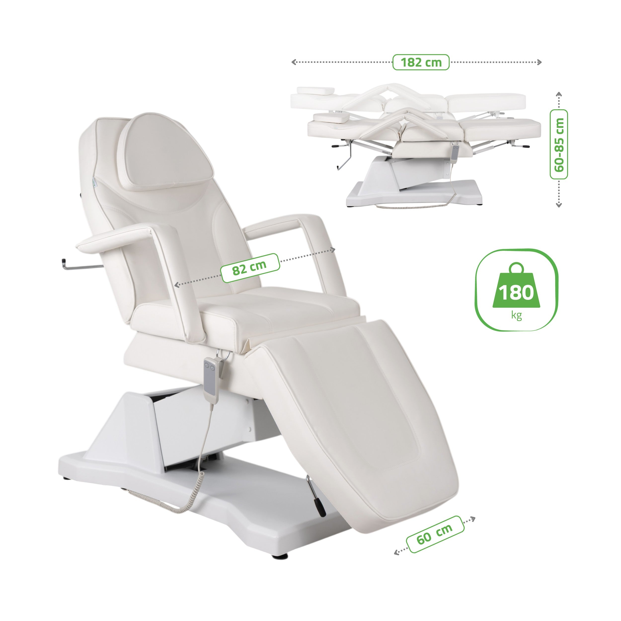 Elektrinis kosmetologinis gultas – Habys Laris Touch Core K301, baltas