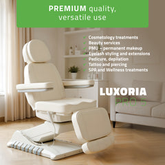 Elektrinis kosmetologinis gultas Luxoria PRO 5 K701 – sniego baltumo