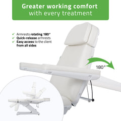 Selia PRO 4 Touch Core K315 elektrinis kosmetologinis gultas baltas Habys