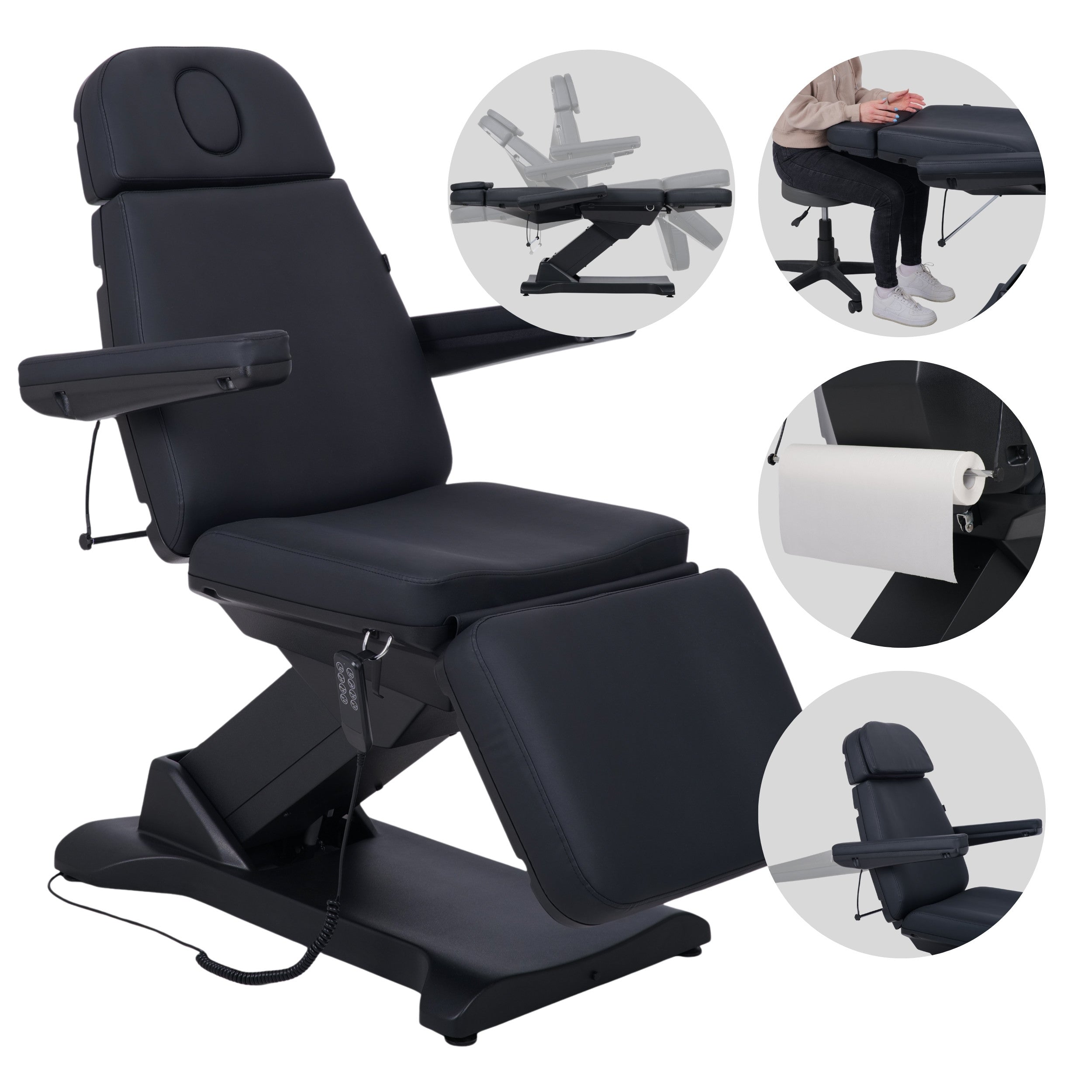 Selia PRO 4 Touch Core K315 elektrinis kosmetologinis gultas juodas Habys