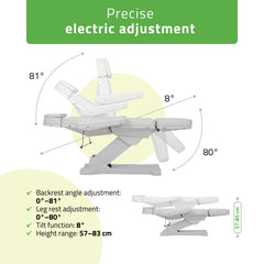 Selia PRO 4 Touch Core K315 elektrinis kosmetologinis gultas pilkas Habys