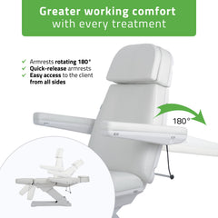 Selia PRO 4 Touch Core K315 elektrinis kosmetologinis gultas pilkas Habys