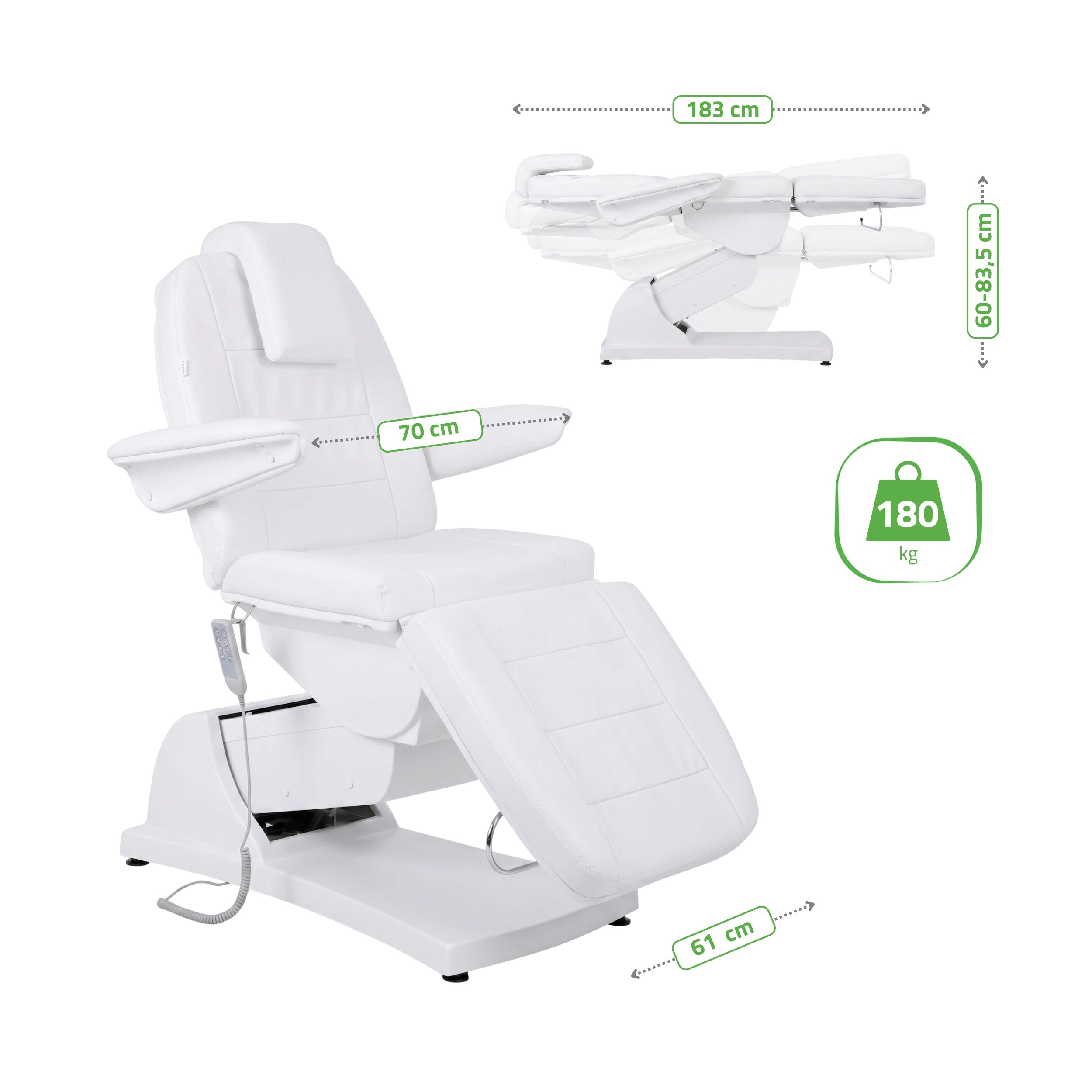 Electric beauty chair Velora PRO 4 Touch Core k301 white