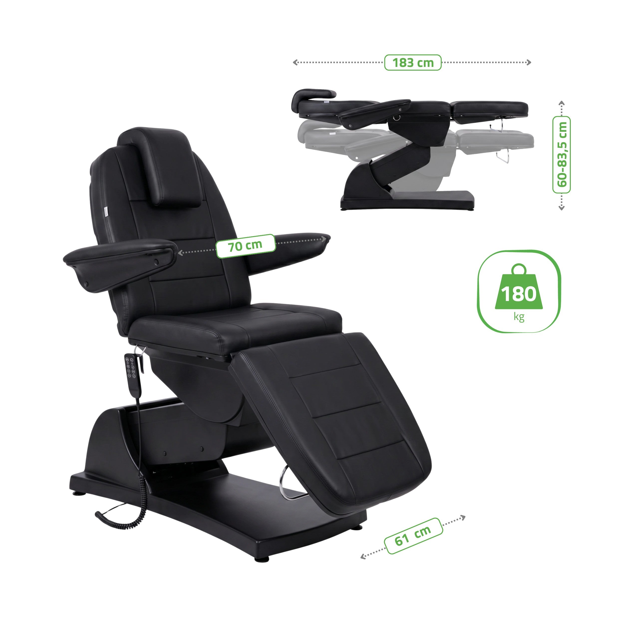 Electric beauty chair Velora PRO 4 Touch Core k315 black
