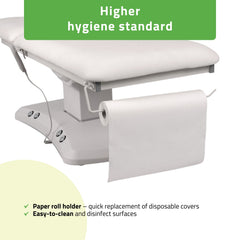 Elektrinis masažo stalas Habys Estella ERGO 2, k701, 2 varikliai, baltas