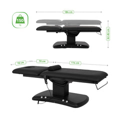 Elektrinis masažo stalas Habys Estella ERGO 2, k715, 2 varikliai, juodas