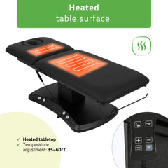 Elektrinis masažo stalas Habys Estella ERGO 2, k715, 2 varikliai, juodas