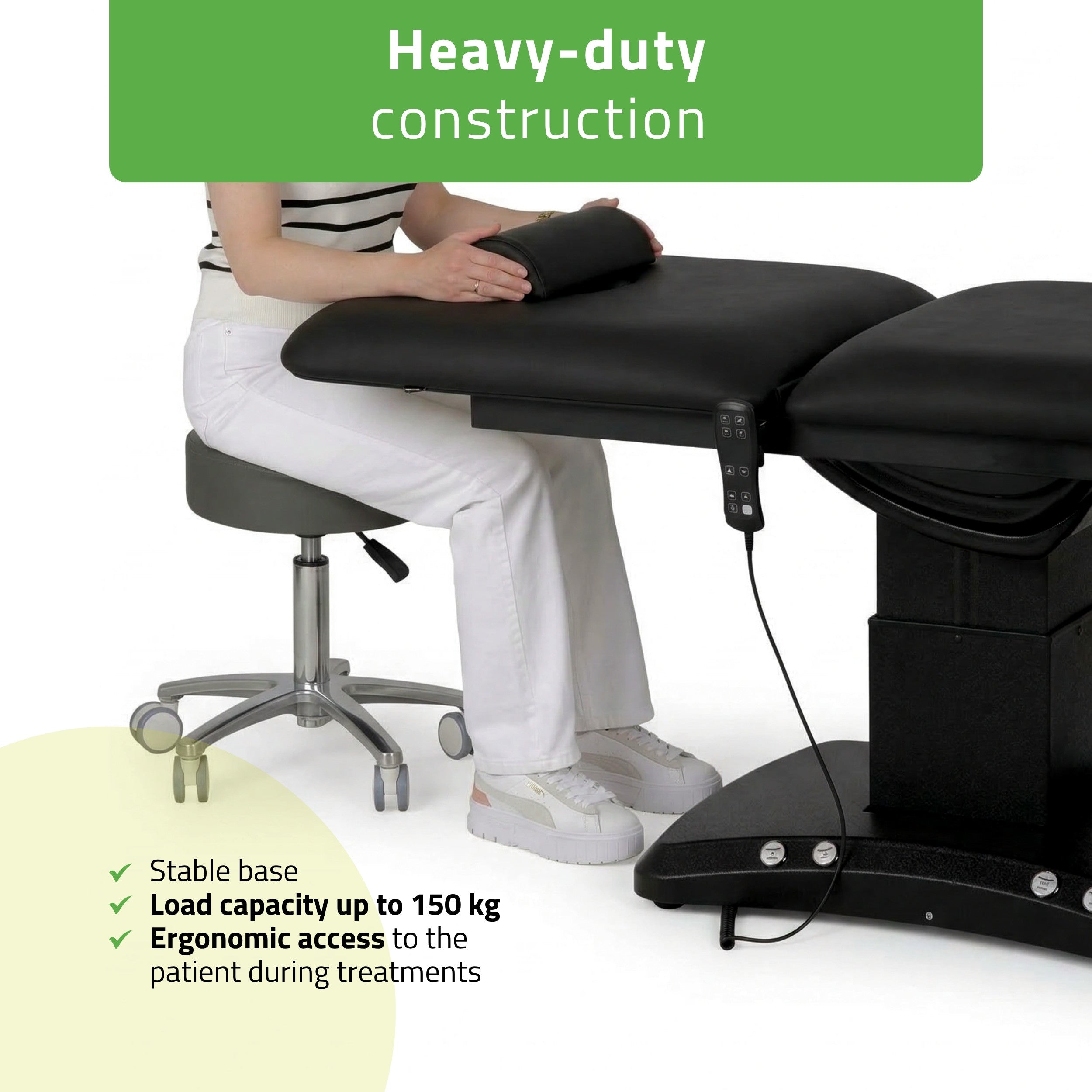 Elektrinis masažo stalas Habys Estella ERGO 2, k715, 2 varikliai, juodas