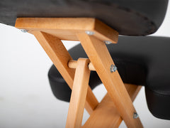 Ergo Simple ergonominė kėdė klūpėjimui, natūralaus medžio, su fiksuojamais ratukais