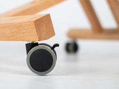 Ergo Simple ergonominė kėdė klūpėjimui, natūralaus medžio, su fiksuojamais ratukais