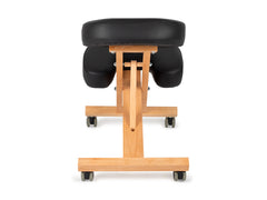 Ergo Simple ergonominė kėdė klūpėjimui, natūralaus medžio, su fiksuojamais ratukais