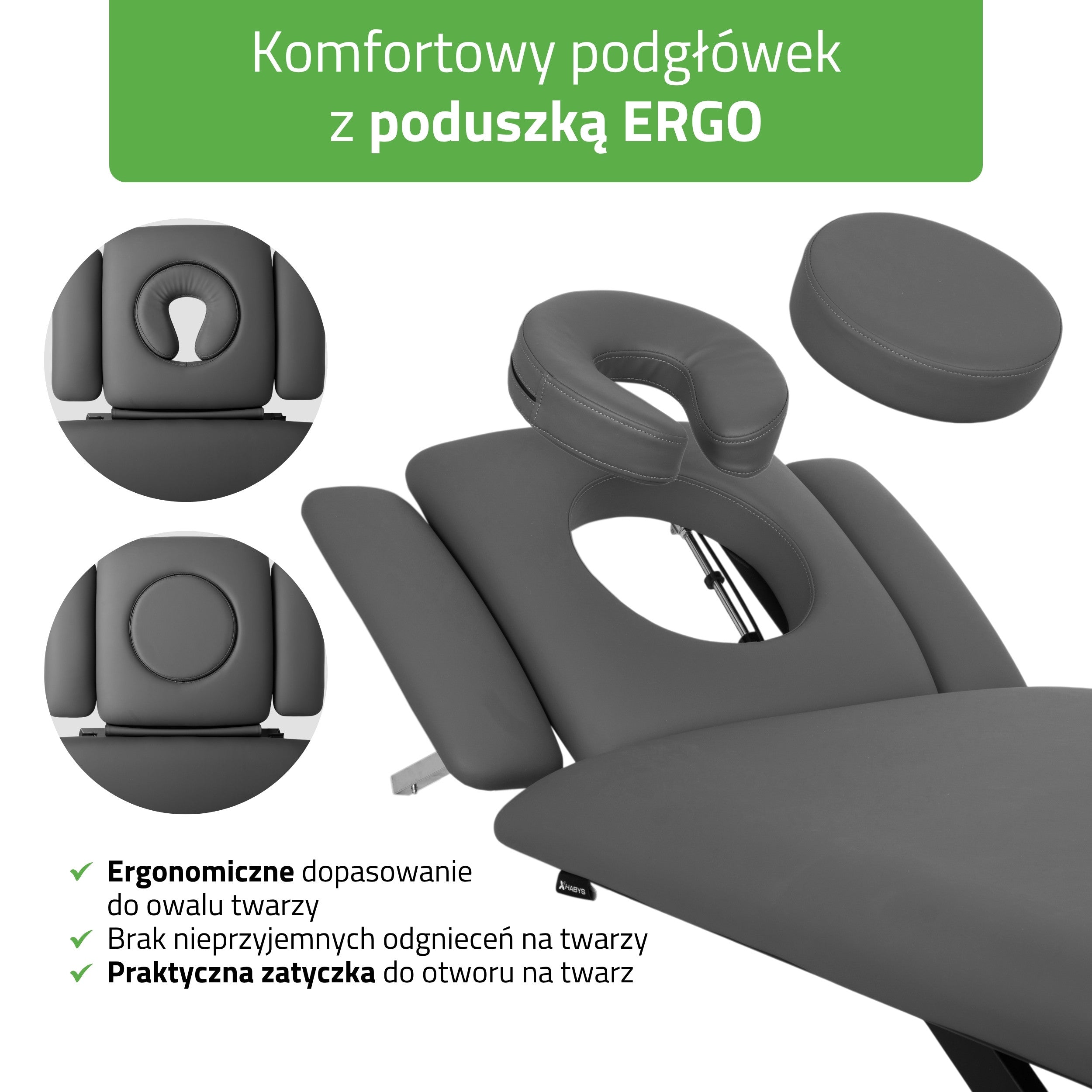 -4-Evero Cross X4 ERGO therapy table, electric height adjustment with hand remote control, ERGO cushion, Touch Core k322 gray-4