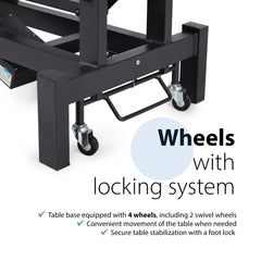 Masažo stalas Fortis 2 ERGO su elektriniu aukščio reguliavimu – pilkas