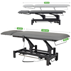 Elektrinis masažo / reabilitacijos stalas Fortis 2 ERGO – Habys, pilkas (k722)