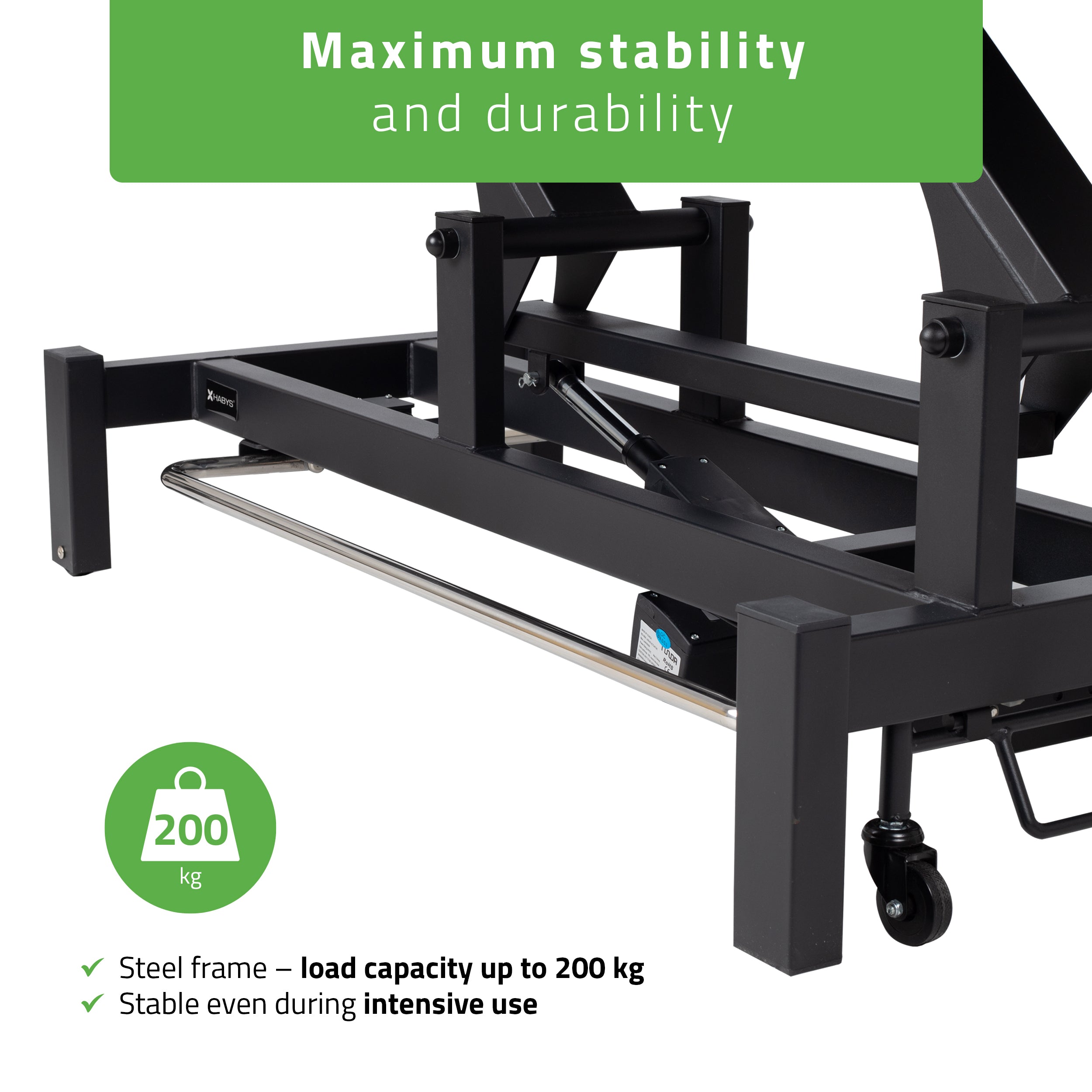 Elektrinis masažo / reabilitacijos stalas Fortis 2 ERGO – Habys, pilkas (k722)