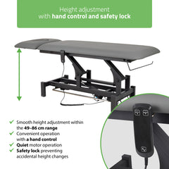 Elektrinis masažo / reabilitacijos stalas Fortis 2 ERGO – Habys, pilkas (k722)